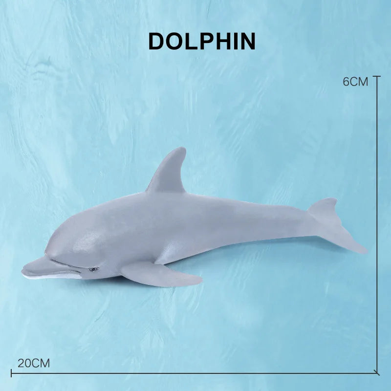 Simulation Marine Sea Life Whale Figurines Shark Cachalot Action Figures Ocean Animal Model Dolphin Hammerhead Educational Toys