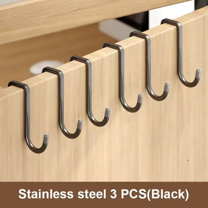 1 Piece Silver Metal Seamless Hook, Suitable for Kitchens, Bathrooms, and Wardrobes, No Drilling Required, Easy To Install