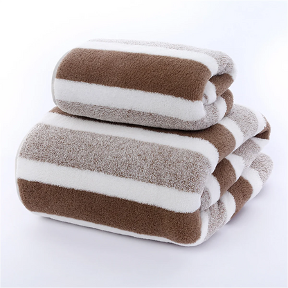 Quick-Drying Striped 1pc35x75 or Towel Set For Soft And Absorbent Bathroom Experience Bath Towel Or Hand Towel