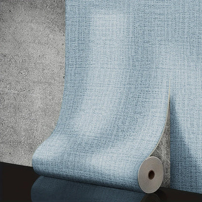 50cm Linen 3D Foam Self-adhesive PVC Solid Color Thickened Waterproof Background Wall Renovation Wallpaper Wall Stickers
