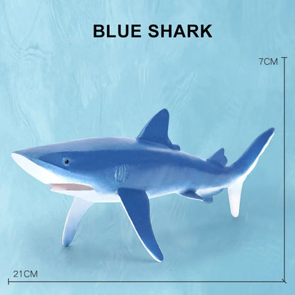 Simulation Marine Sea Life Whale Figurines Shark Cachalot Action Figures Ocean Animal Model Dolphin Hammerhead Educational Toys