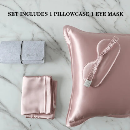 DISANGNI 100% Natural Mulberry Silk Pillowcase for Hair and Skin - Front in Pure Silk & Back in Breathable Lyocell Fiber, 1 Pack