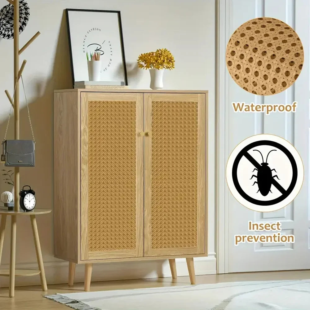 Plastic Rattan Webbing Roll, Handwoven Synthetic Poly Rattan, Faux Cane Mesh-Open Weave, for DIY Home Decor Projects