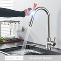 Black Pull Out Sensor Kitchen Faucet Touch Control Faucet 2 Function Mixer For Sink Tap Sprayer Single Handle Mixer Tap