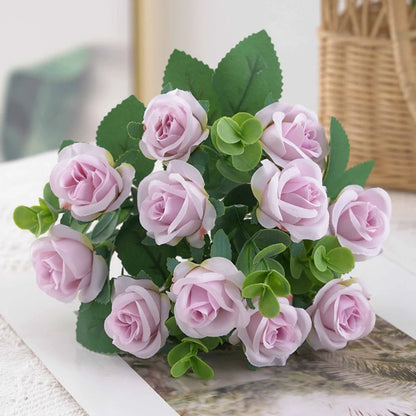 Artificial Flowers Vase for Home Decor Outdoor Garden Christmas Eucalyptus Leaves Fake Plants Wedding Party Silk Roses Bouquet