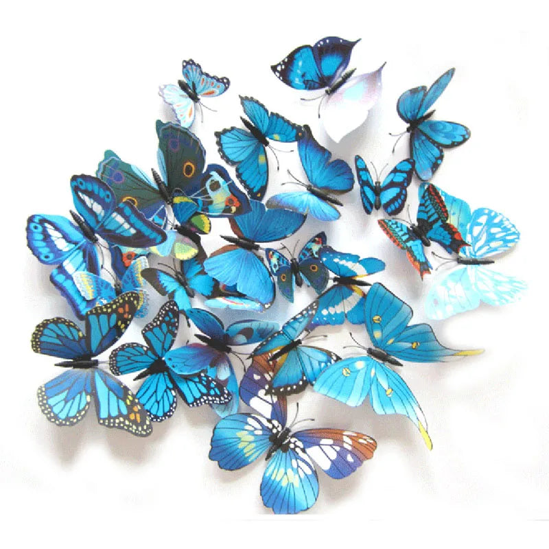 12Pcs 3D Magnet Butterflies Wall Stickers Butterfly Outdoor Bedroom Living Room Home Decor Fridage Decals For Wedding Decoration