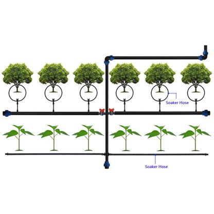5m Perforated Water Pipe Rubber PVC Black Hose Buried Underground Irregular Microporous Uniform Water Garden Irrigation Watering