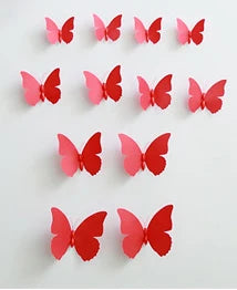 12Pcs 3D Magnet Butterflies Wall Stickers Butterfly Outdoor Bedroom Living Room Home Decor Fridage Decals For Wedding Decoration