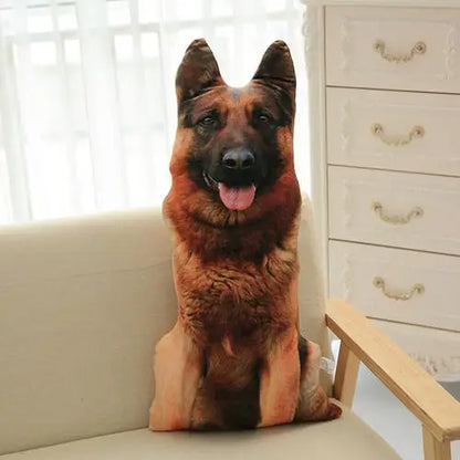 50cm Cute Simulation Dog Plush Toy 3D Printing Stuffed Animal Dog Plush Pillow Stuffed Cartoon Cushion Kids Doll Home Decro Gift