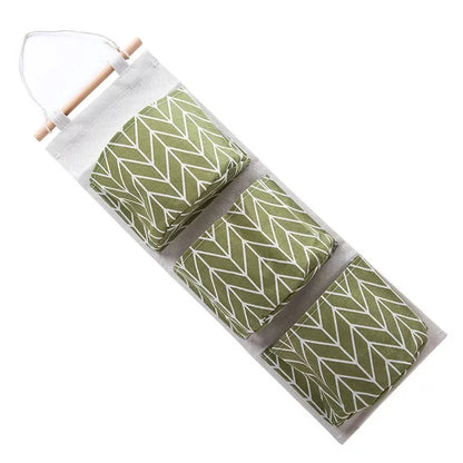 3 Pockets Tree leaf Hanging Storage Bag Wall Mounted Storage Bag Closet Bathroom Organizer Clothes Room Toys Pouch Home Decor