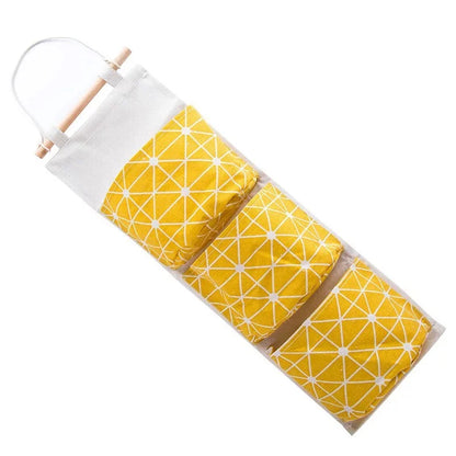 3 Pockets Tree leaf Hanging Storage Bag Wall Mounted Storage Bag Closet Bathroom Organizer Clothes Room Toys Pouch Home Decor