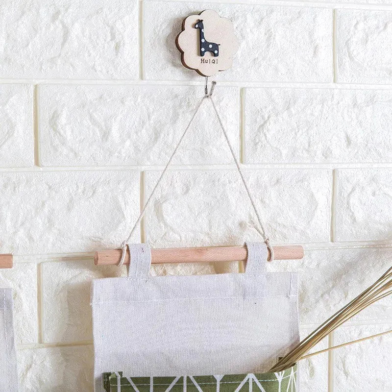 3 Pockets Tree leaf Hanging Storage Bag Wall Mounted Storage Bag Closet Bathroom Organizer Clothes Room Toys Pouch Home Decor