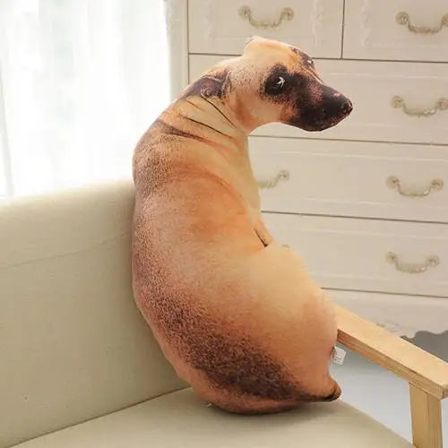 50cm Cute Simulation Dog Plush Toy 3D Printing Stuffed Animal Dog Plush Pillow Stuffed Cartoon Cushion Kids Doll Home Decro Gift