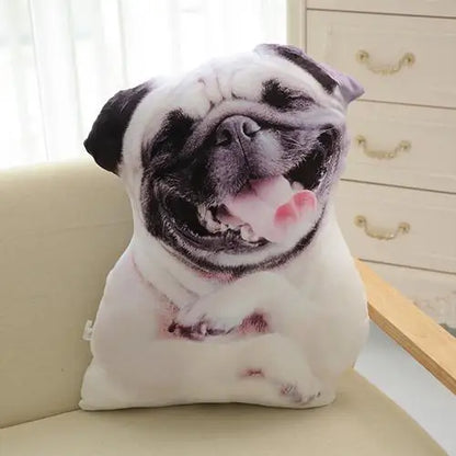 50cm Cute Simulation Dog Plush Toy 3D Printing Stuffed Animal Dog Plush Pillow Stuffed Cartoon Cushion Kids Doll Home Decro Gift
