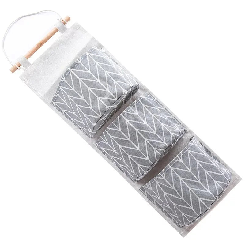 3 Pockets Tree leaf Hanging Storage Bag Wall Mounted Storage Bag Closet Bathroom Organizer Clothes Room Toys Pouch Home Decor
