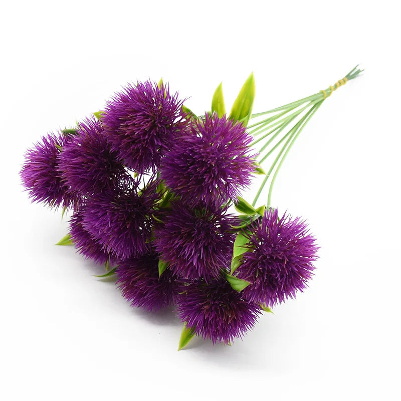 5/10pcs Artificial Plants Dandelion Bouquet Vases For Home Decor Wedding Decorative Fake Flowers Needlework Ornamental Flowerpot