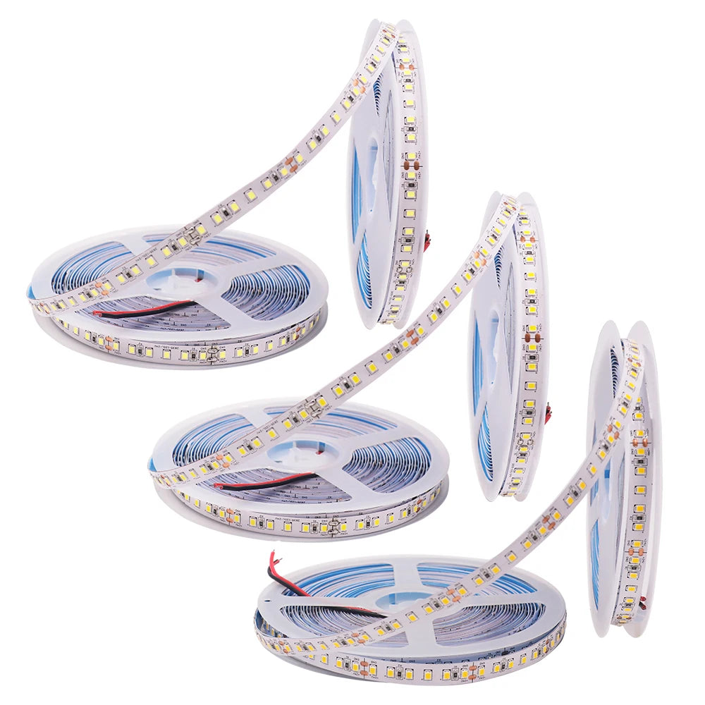 12V 24V 2835 LED Strip 5m 10m 15m 20m Tape Light Ribbon 60/120/240/480 LED Natural White / Warm White / Cold White Home Decor
