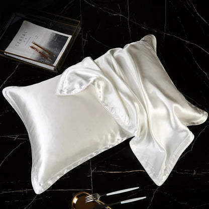 DISANGNI 100% Natural Mulberry Silk Pillowcase for Hair and Skin - Front in Pure Silk & Back in Breathable Lyocell Fiber, 1 Pack