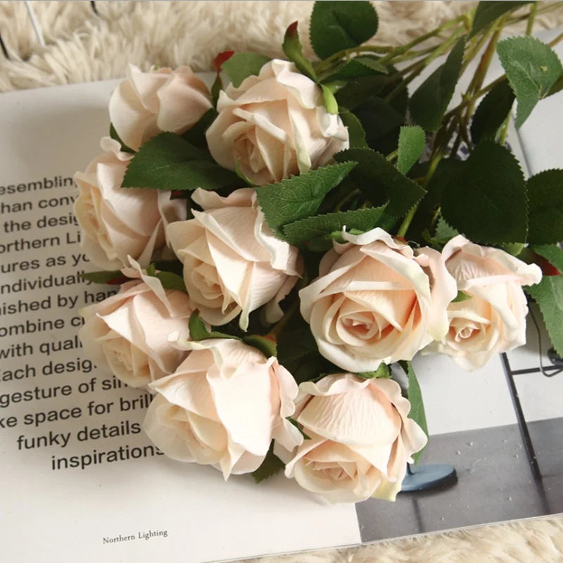 Artificial Flowers Rose Home Wreath Wedding Wreath Decoration Living Room Furnishings Diy Household Products Roses Bouquet Arch