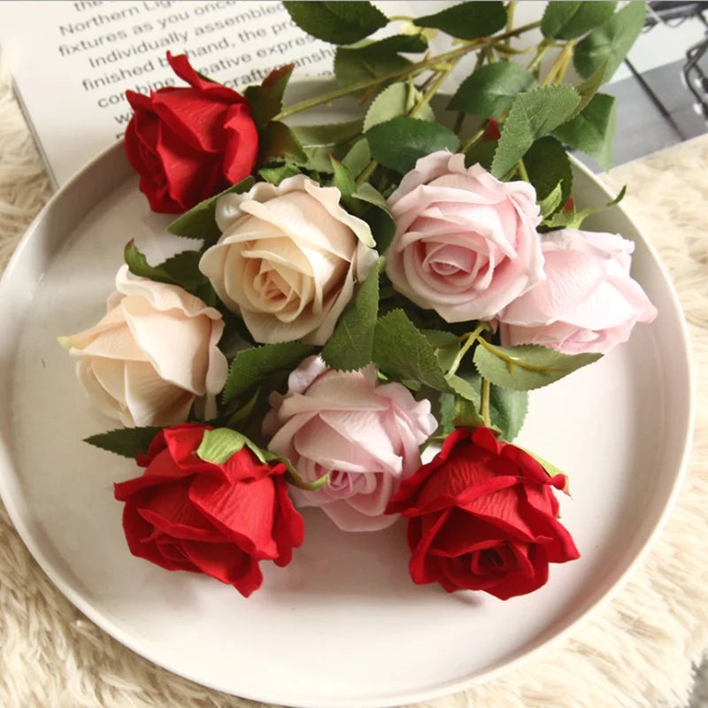 Artificial Flowers Rose Home Wreath Wedding Wreath Decoration Living Room Furnishings Diy Household Products Roses Bouquet Arch