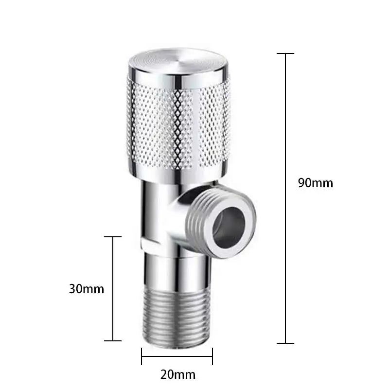 4 Points Faucet Inlet Valve G1/2 Brass Triangle Valve Heater Water Stop Valve Bathroom Toilet Washing Machine Universal Switch
