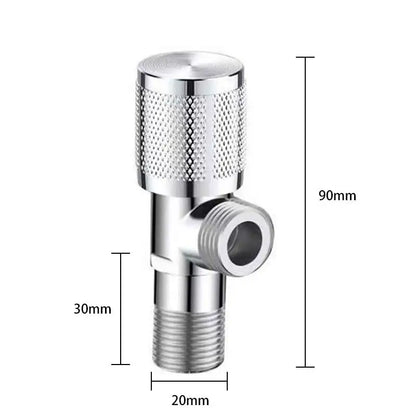 4 Points Faucet Inlet Valve G1/2 Brass Triangle Valve Heater Water Stop Valve Bathroom Toilet Washing Machine Universal Switch