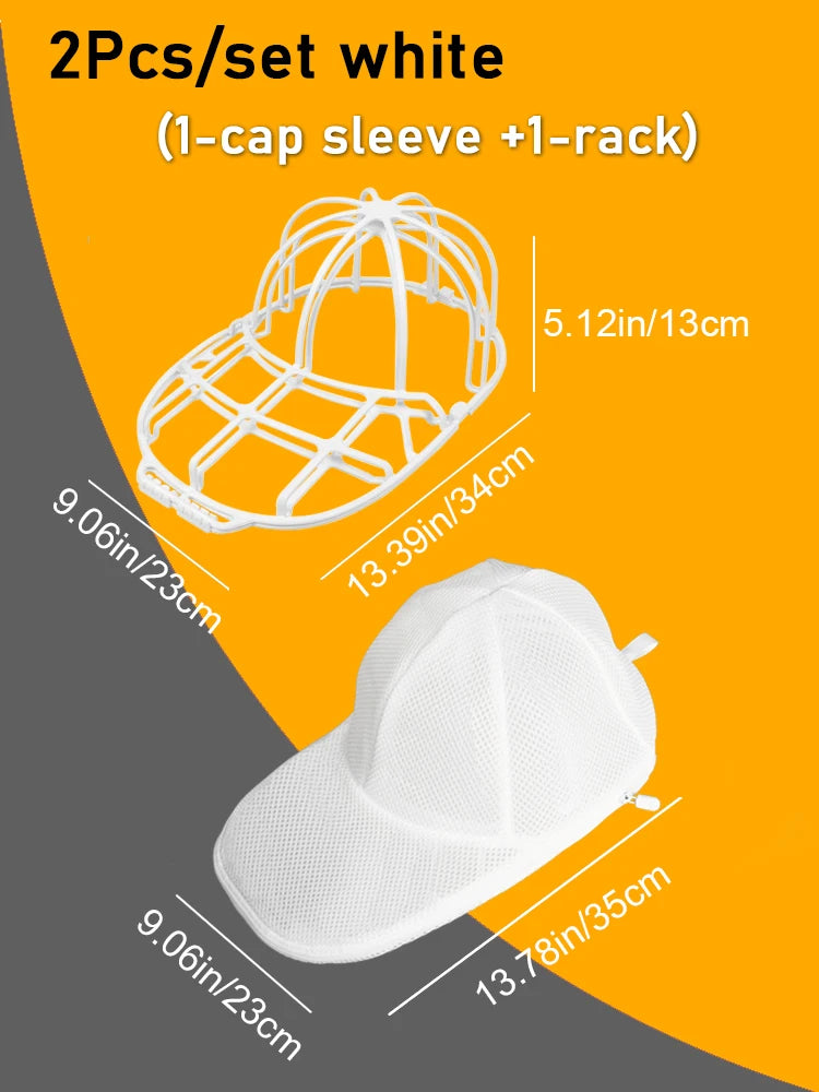 Washing Machine Hat Washing Protector Hat Cleaning Machine Washable Laundry Bag Anti-Deformation Secure Hat Storage Solution
