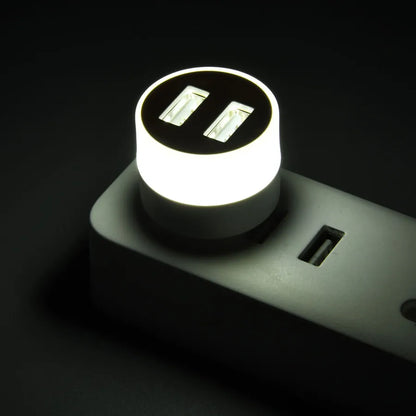 Small USB Plug Lamp LED Night Light Computer Mobile Power Charging Mini Book Lamps LED Eye Protection Square Reading Light