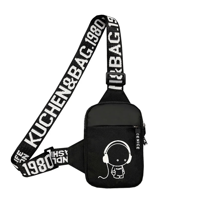 Men's Shoulder Bag INS Trend Waterproof Small Backpack Mobile Phone Man's Messenger Bag Square Bag Crossbody Bags