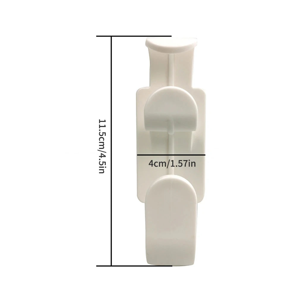 Double Layer Wall Hanging Washbasin Hook Punch Free Adhesive Wash Basin Storage Rack Save Space Home Universal Storage Hook