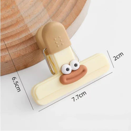 Creative Face Bag Sealing Clip Food Snack Clip Kitchen Tools Decorative Small Clip Refrigerator Plastic Food Bag Storage