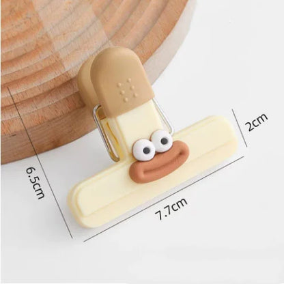 Creative Face Bag Sealing Clip Food Snack Clip Kitchen Tools Decorative Small Clip Refrigerator Plastic Food Bag Storage
