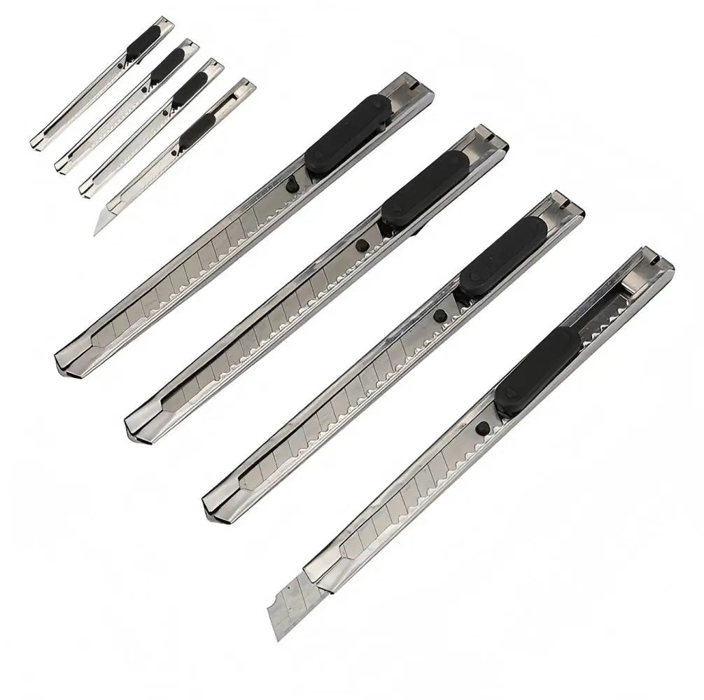 15pcs Stainless Steel Portable Utility Knife Retractable Utility Knife   Hobby Knife Box Cutter Perfect For Cutting At Home