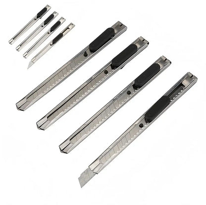 15pcs Stainless Steel Portable Utility Knife Retractable Utility Knife   Hobby Knife Box Cutter Perfect For Cutting At Home
