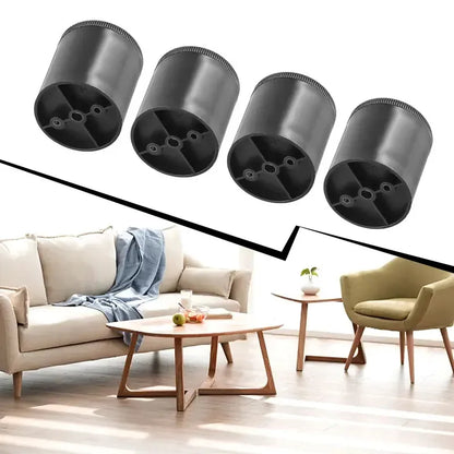 4Pcs Heavy Duty Sofa Cabinet Feet Leg Lift Furniture Extra Raiser Stand ABS Round Adjustable Furniture Accessories
