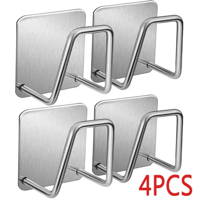 Kitchen Sponges Racks Self Adhesive Sink Sponges Drain Drying Rack Holders Kitchen Sink Accessories Dropshipping Stainless Steel