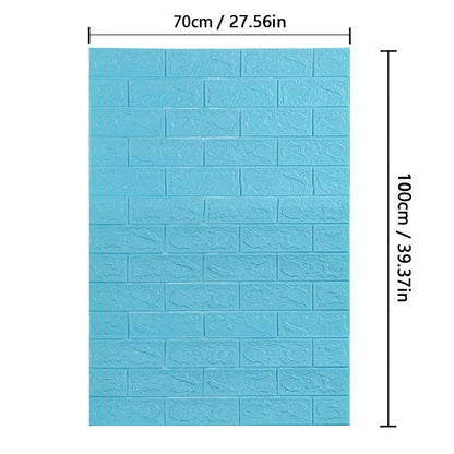 70cm*1M 3D Brick Pattern Wall Panels Wallpaper DIY Waterproof for Living Room Bedroom Kitchen Background Wall Decoration