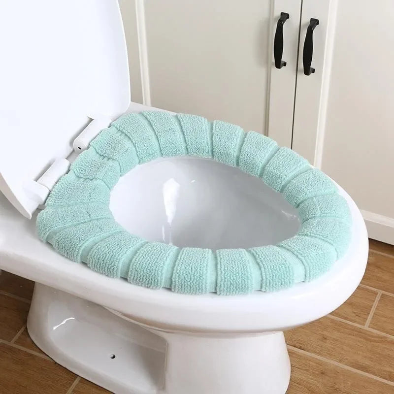 Toilet Seat Cover Warm Soft Acrylic Washable Mat Home Decor Closestool Mat Seat Case Toilet Lid Cover Accessories Bathroom Home