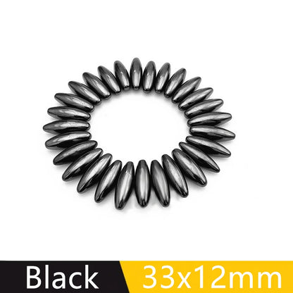 2/4Pcs Multiple Sizes Black Fridge Magnets Strong Magnetic Rugby Ball Oval Magnet Beads Set Health Care Massager Home Decor Gift