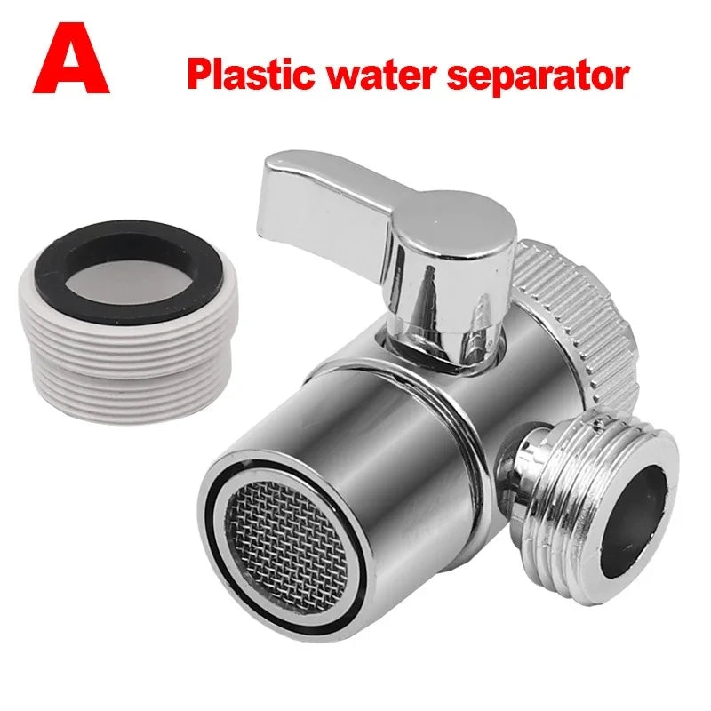 Kitchen Switch Faucet Adapter Sink Water Tap Splitter Diverter Valve Shower Toilet Bidet Tap Connector Bathroom Accessories