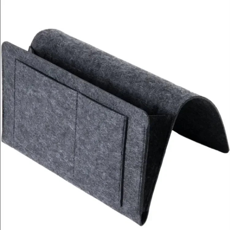 Multi-Pocket Felt Hanging Storage Bag Organizer for CDs, Magazines, Stationery & Phones – Dorm, Bed, Sofa or Car Use