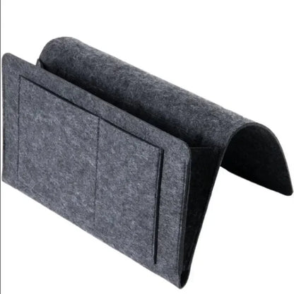 Multi-Pocket Felt Hanging Storage Bag Organizer for CDs, Magazines, Stationery & Phones – Dorm, Bed, Sofa or Car Use