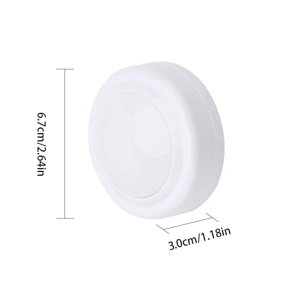 LED Puck Light Wireless Under Cabinet Lights with Remote Control Dimmable Battery Powered Night Lamp for Kitchen Closet Wardrobe