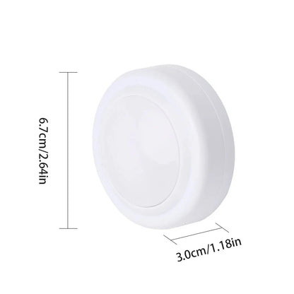 LED Puck Light Wireless Under Cabinet Lights with Remote Control Dimmable Battery Powered Night Lamp for Kitchen Closet Wardrobe