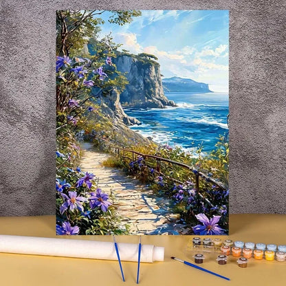 Diy Paint By Numbers Landscape Oil Painting Package For Adults Unique Gift Digital Picture Number Drawing On Canvas Home Decor