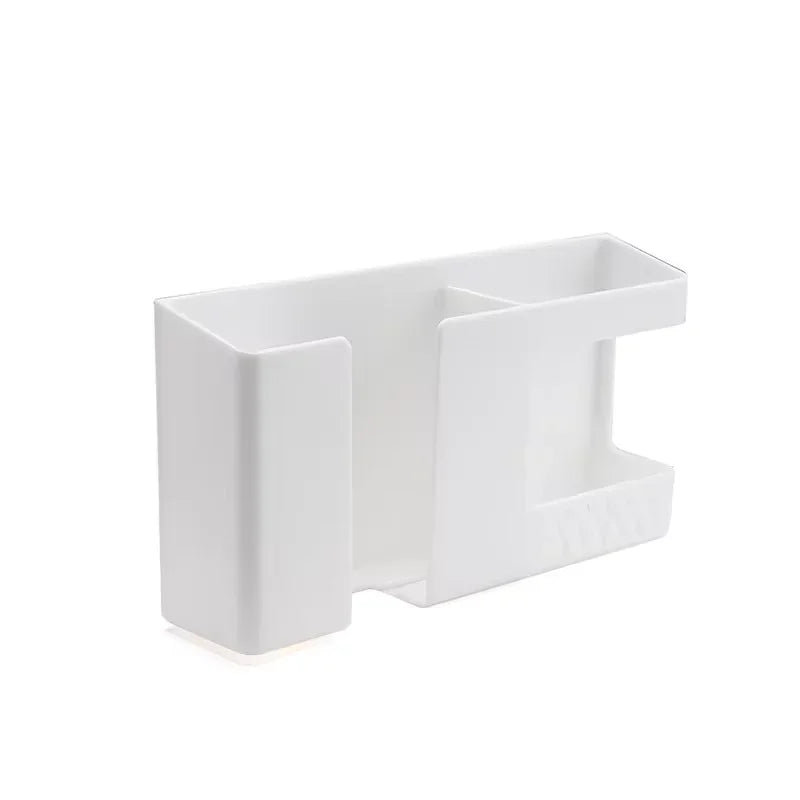 1PC Wall-Mounted Non-Punching Remote Control Storage Box Rack TV Air Conditioning Mobile Phone Charging Rac