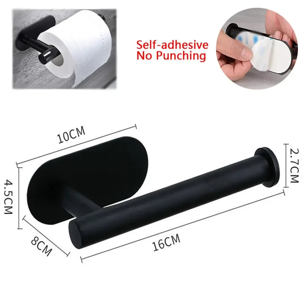 ASelf-Adhesive Paper Towel Holder for Kitchen Cabinet,Bathroom Tissue and Towel Holder,Plastic Wrap and Roll Paper Storage Rack