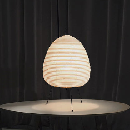 Japanese Design Paper Table Lamp Tripod Rice Paper Table Lamp Japanese Style Lantern Lamp Led Desk Lamp for Bedroom