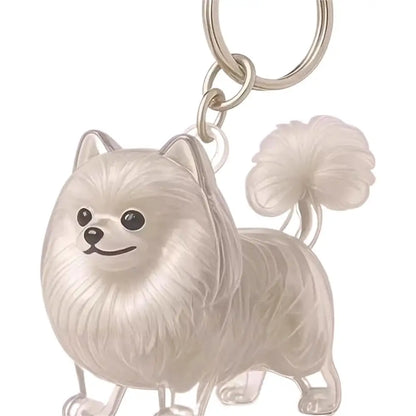 Cute Cat Dog Pet Hair Storage Box Keychain Bag Hanging Decoration Cat Hair Transparent Creative Souvenir,Pet Memorial Ideal Gift