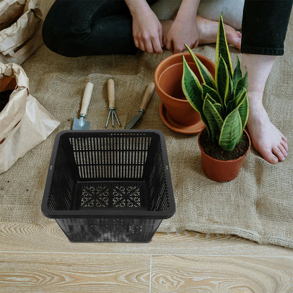 3pcs Hydroponic Net Cups: Lightweight Plastic Mesh Baskets Indoor Gardening Space-Saving Planting Pots Tubular Design Ideal For